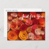 Just for You -紙バラ ポストカード (正面/裏面)