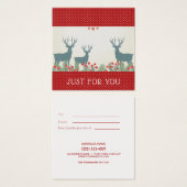 Just For You 素朴 Deer Gift Card証明書 (正面&裏面)
