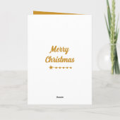 Just for you Christmas hugs写真金ゴールド白 シーズンカード (裏面)