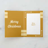 Just for you Christmas hugs写真金ゴールド白 シーズンカード (内部)