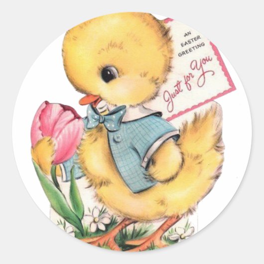 Just for You Easter Greetings ラウンドシール (正面)