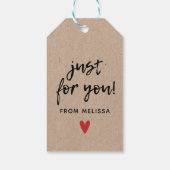 Just for You Kraftギフト素朴ラベル ギフトタグ (裏面)