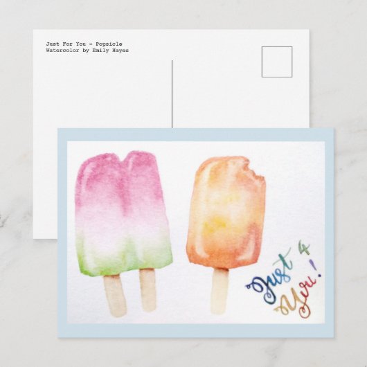 Just For You - Popsicle ポストカード (正面/裏面)