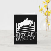 Just Get Over It馬術跳躍引用文Horsebac カード (黄色い花)