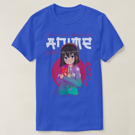 Just Girl Loves Anime Sketching Ramenマンガオタク Tシャツ (デザイン正面)