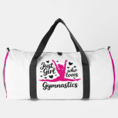 Just Girl Loves Gymnastics Hearts ダッフルバッグ (裏面)
