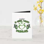 Just girl loves pickles customizable カード (黄色い花)