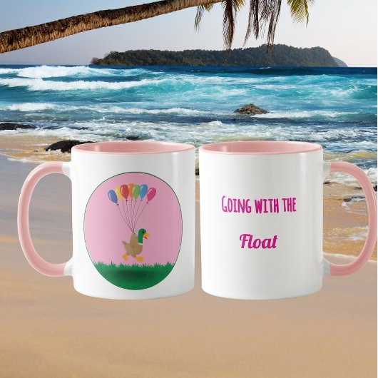 Just Going with the Float- Duck Humor マグカップ