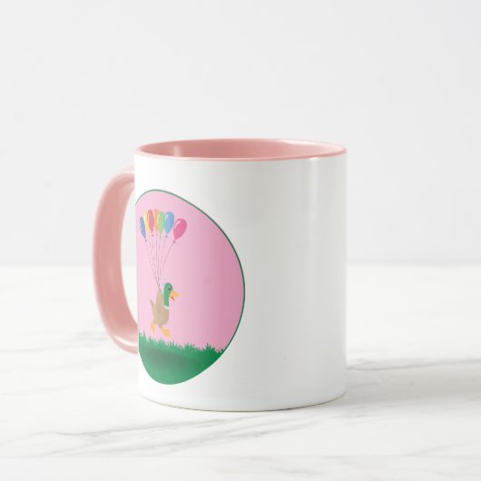 Just Going with the Float- Duck Humor マグカップ (正面左)