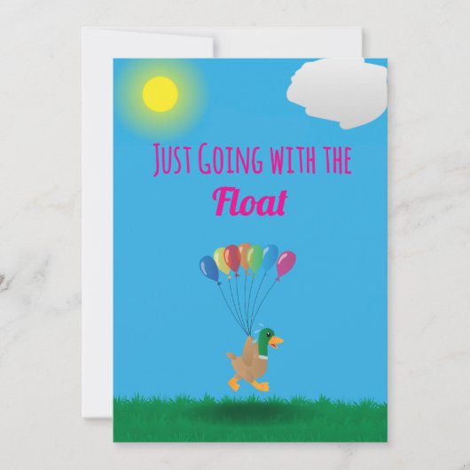 Just going with the Float Invitation 招待状 (正面)