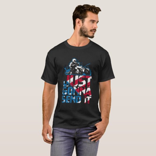 Just Gonna Send It Patriotic American Flag Quad At Tシャツ (正面フル)