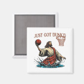 Just Got Dunked Funny Baptism Jesus Christian Bask マグネット (正面/裏面)