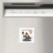 Just Got Dunked Funny Baptism Jesus Christian Bask マグネット (インサイチュ (食洗機))