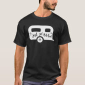 Just Got Hitched Bride Groom Camping Couple weddin Tシャツ (正面)