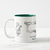 "JUST HANGIN' ON" GREEN FROG Large & Small Mugs ツートーンマグカップ (左)