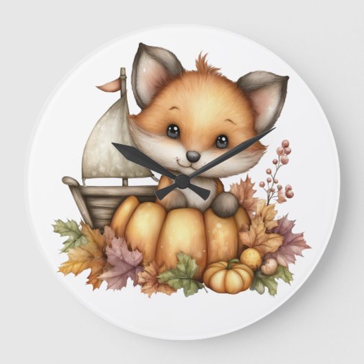 Just hanging around, Pumpkins ラージ壁時計 (正面)