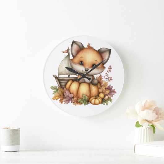 Just hanging around, Pumpkins ラージ壁時計 (ホーム)