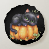 Just hanging around, Resting Kitten In Pumpkin ラウンドクッション (裏面)