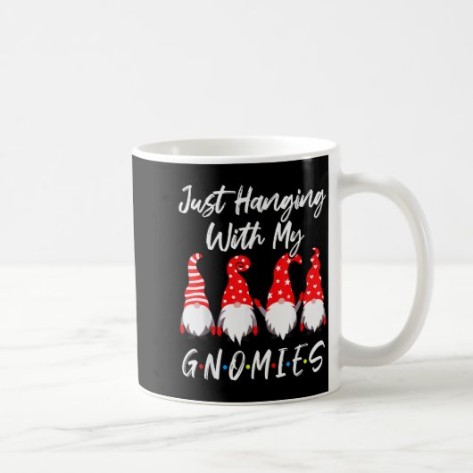 Just Hanging With My Gnomies Shirt, Christmas Gnom コーヒーマグカップ (右)