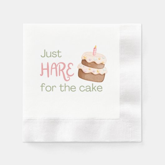 Just "HARE" for the cake dessert napkin 縁ありカクテルナプキン (正面)