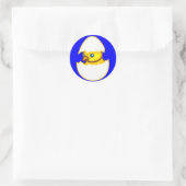 "Just Hatched"スタンプ ラウンドシール (バッグ)