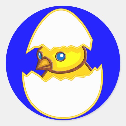 "Just Hatched"スタンプ ラウンドシール (正面)