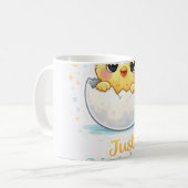 Just Hatched Cute Baby throw pillow コーヒーマグカップ (正面左)