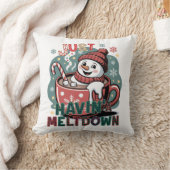 Just Havin' a Meltdown - Christmas Snowman クッション (ブランケット)