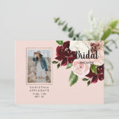 Just Her赤面フォトフローラブライダルシャワー 招待状 (スタンド正面)