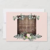 Just Her赤面フォトフローラブライダルシャワー 招待状 (裏面)