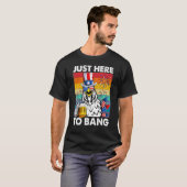 Just Here Bang Usa Flag Of July Chicken Be Tシャツ (正面フル)