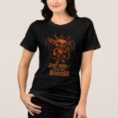 Just Here for the Boooss Halloween Demon トライブレンドＴシャツ (正面)