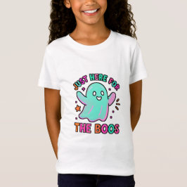 Just Here for the Boos よくはしゃぐ幽霊ハロウィンティー Tシャツ