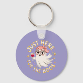 Just Here for the Boos – 面白いハロウィーン幽霊 キーホルダー