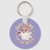 Just Here for the Boos – 面白いハロウィーン幽霊 キーホルダー (裏面)