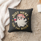 Just Here for the Boos – 面白いハロウィーン幽霊 クッション (ブランケット)