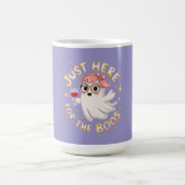 Just Here for the Boos – 面白いハロウィーン幽霊 コーヒーマグカップ (中央)