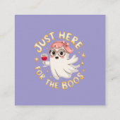 Just Here for the Boos – 面白いハロウィーン幽霊 スクエア名刺 (裏面)