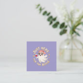 Just Here for the Boos – 面白いハロウィーン幽霊 スクエア名刺 (スタンド正面)