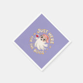 Just Here for the Boos – 面白いハロウィーン幽霊 スタンダードカクテルナプキン (角)