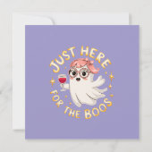 Just Here for the Boos – 面白いハロウィーン幽霊 招待状 (裏面)