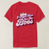 Just Here For The Boos Funny Ghost Leopard Hallowe Tシャツ (デザイン正面)