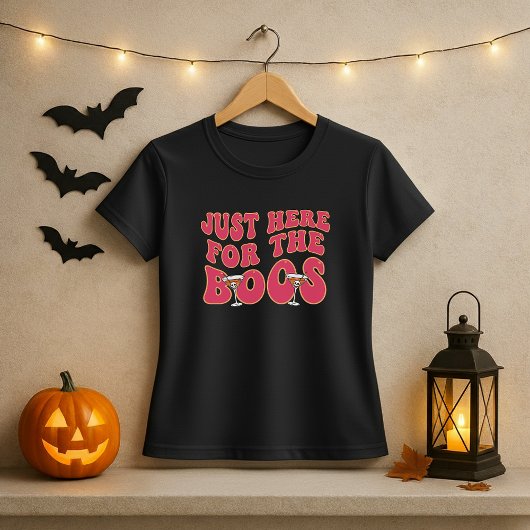 Just Here For The Boos Halloween Tee; Drink Lover Tシャツ