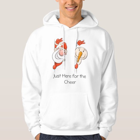 Just Here for the Cheer Christmas Hoodie パーカ (正面)