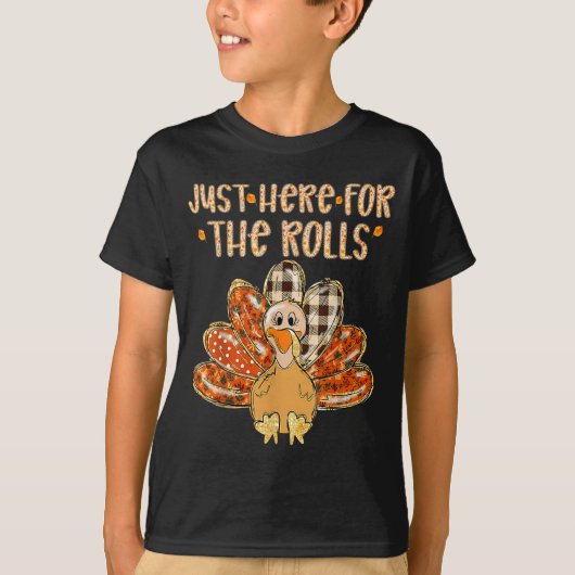 Just Here For The Rolls Family Thanksgiving Turkey Tシャツ (正面)