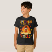 Just Here For The Rolls Funny Thanksgiving Dinner  Tシャツ (正面フル)
