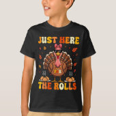 Just Here For The Rolls Turkey Bow Thanksgiving Di Tシャツ (正面)