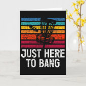 Just Here To Bang Disc Golf Player  カード (黄色い花)
