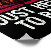 Just Here To Bang Disc Golf Player  ポスター (角)