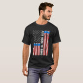 Just Here To Bang Fireworks With USA Flag 4th Of J Tシャツ (正面フル)